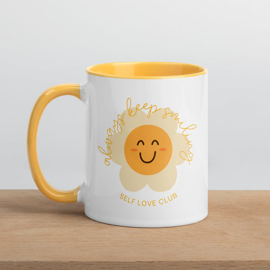 Always Keep Smiling Yellow Mug