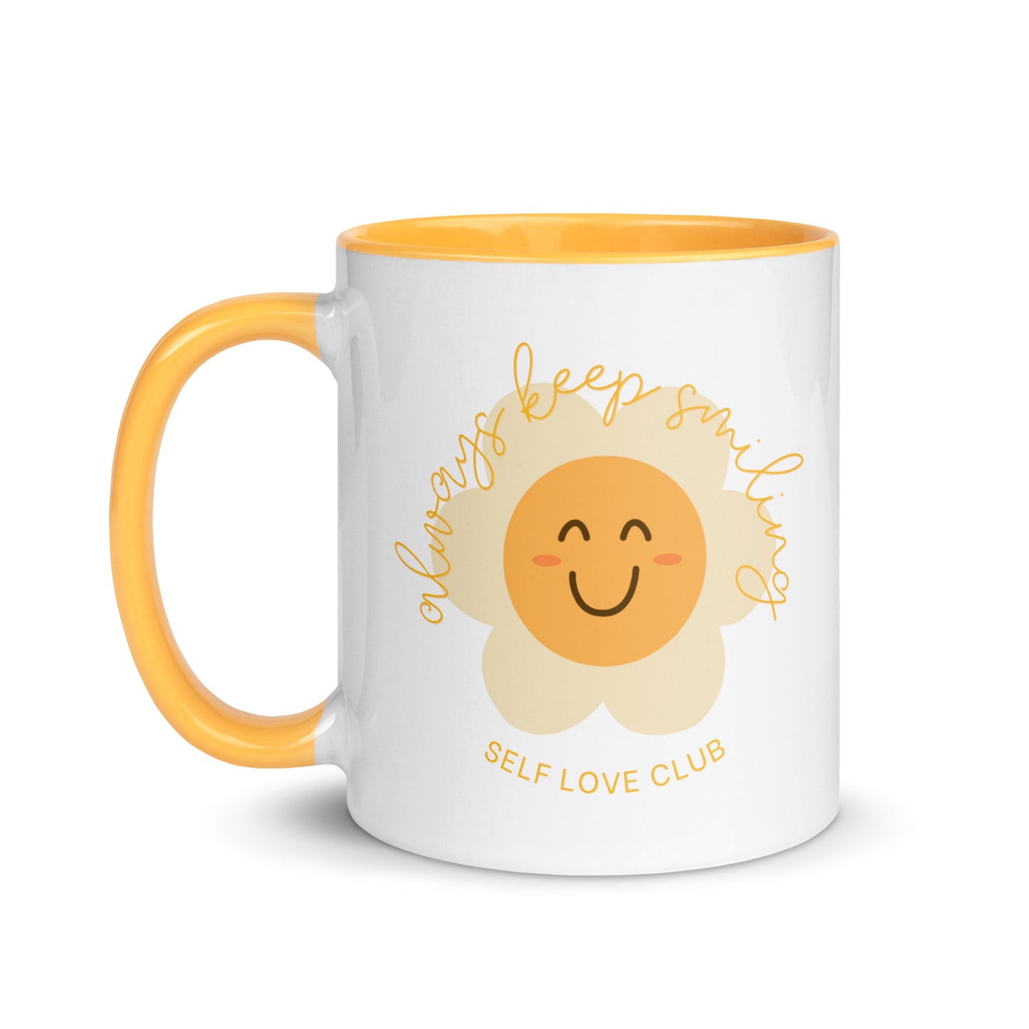 Always Keep Smiling Yellow Mug
