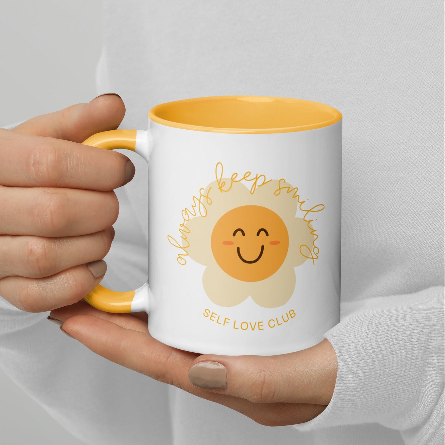 Always Keep Smiling Yellow Mug